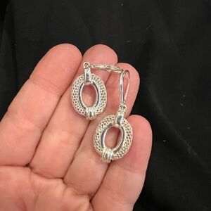 Elegant Silver mesh  Earrings